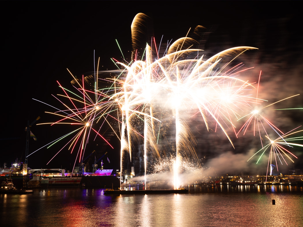 Vuurwerk in de haven